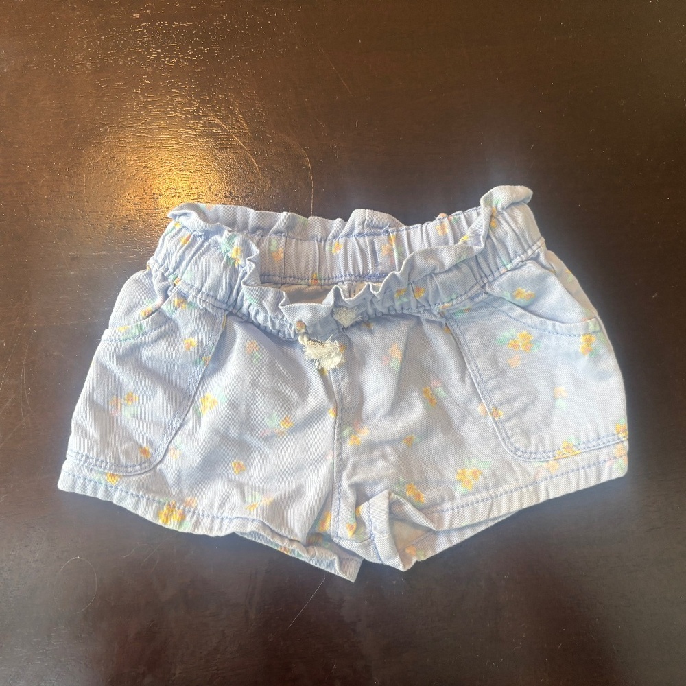 Floral Jean shorts